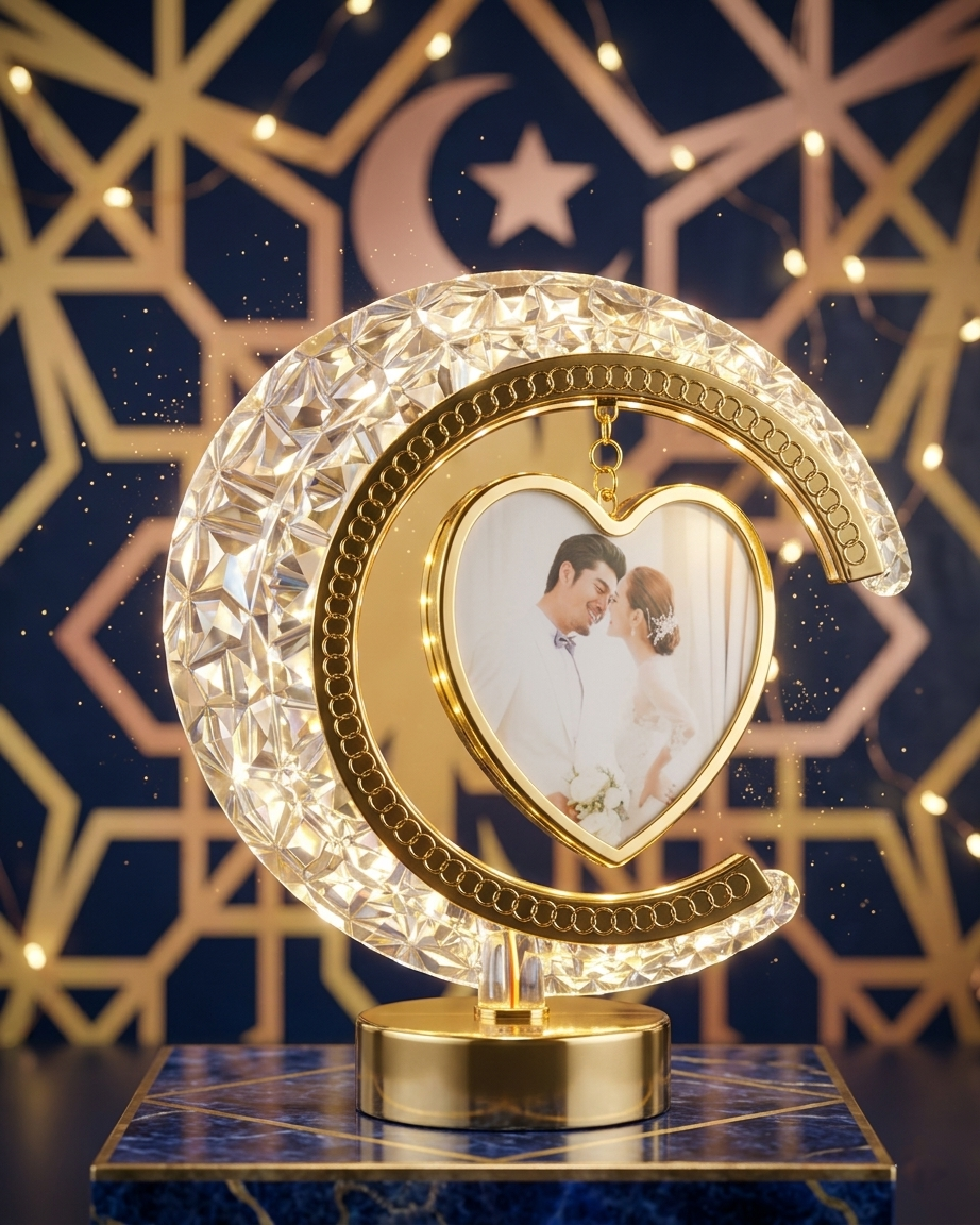 Personalized Crystal LED Photo Lamp ✨