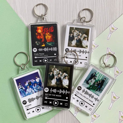 Double side Spotify keychain 🎶