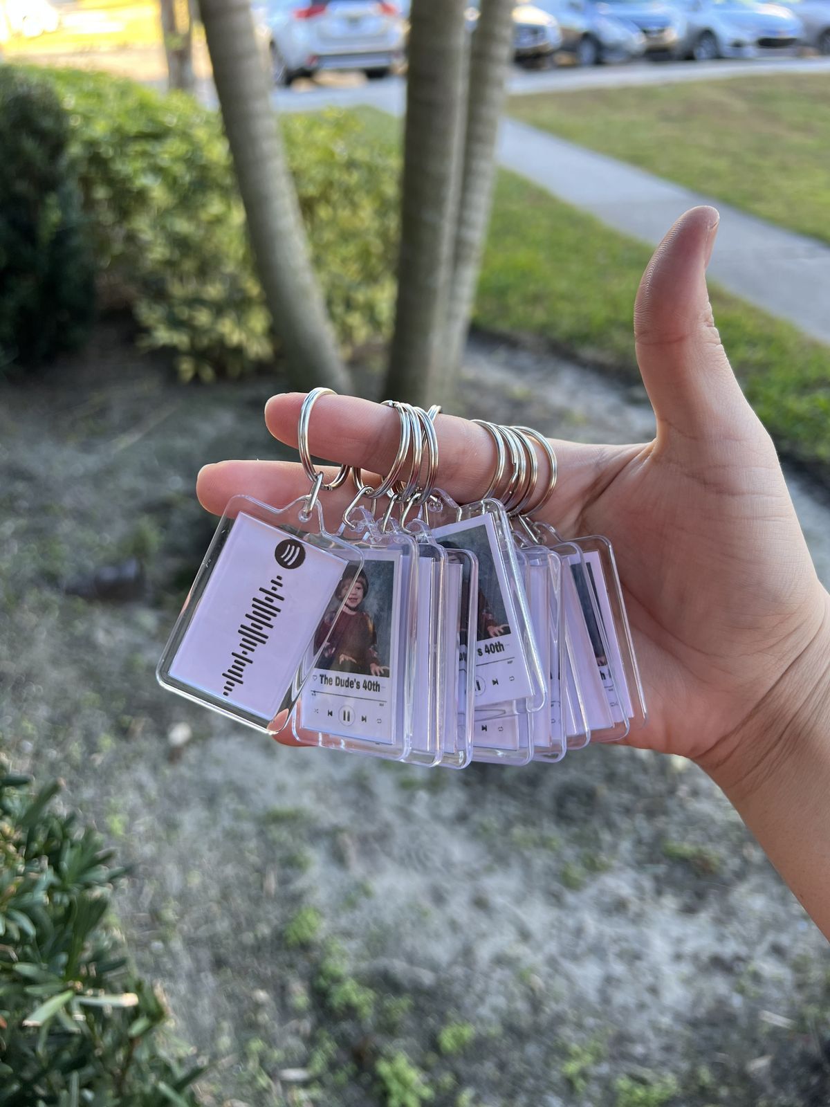 Double side Spotify keychain 🎶